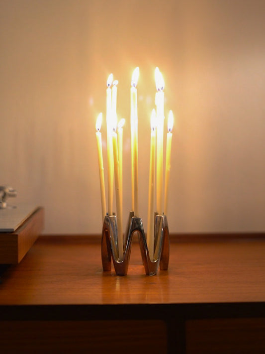 Silver-Plated ‘Crown’ Candelabra by Jens Harald Quistgaard for DANSK Designs, (1960s) Denmark