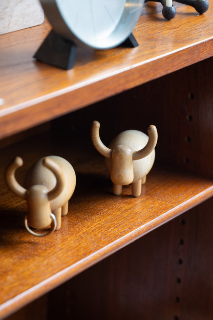 Extremely Rare Small Wooden Bull by Aarika (Finland) 1960s