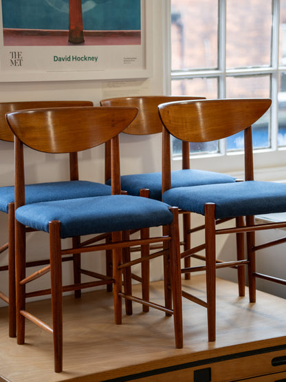 Set of 4 'Model 316' Teak Dining Chairs by Peter Hvidt & Orla Mølgaard-Nielsen for Søborg Møbelfabrik (Denmark) 1960s