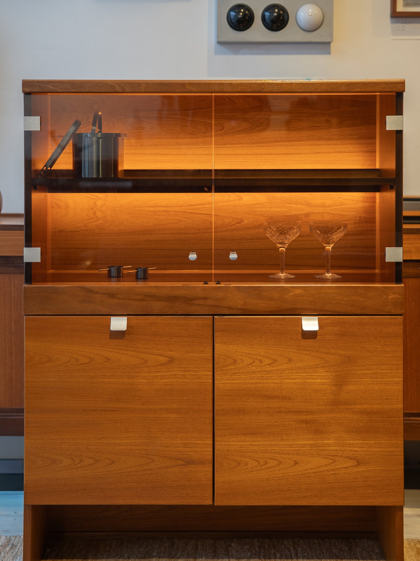 Illuminated Teak Display Cabinet, attributed to White & Newton (1960s) UK