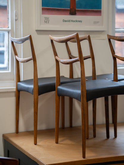 Set of Four 'Model 223' Rosewood Dining Chairs by HW Klein for Bramin (1960s) Denmark