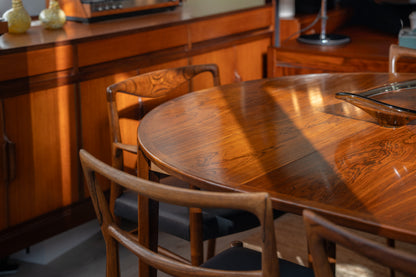 Rosewood Extending Table by Henry Rosengren Hansen for Brande Møbelindustri, (1960s) Denmark