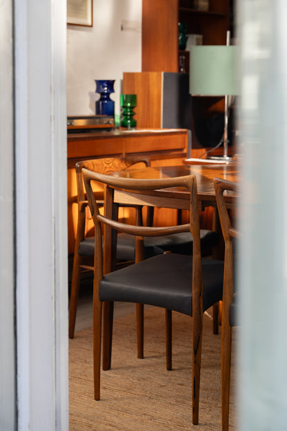 Rosewood Extending Table by Henry Rosengren Hansen for Brande Møbelindustri, (1960s) Denmark