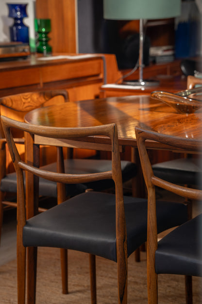 Rosewood Extending Table by Henry Rosengren Hansen for Brande Møbelindustri, (1960s) Denmark