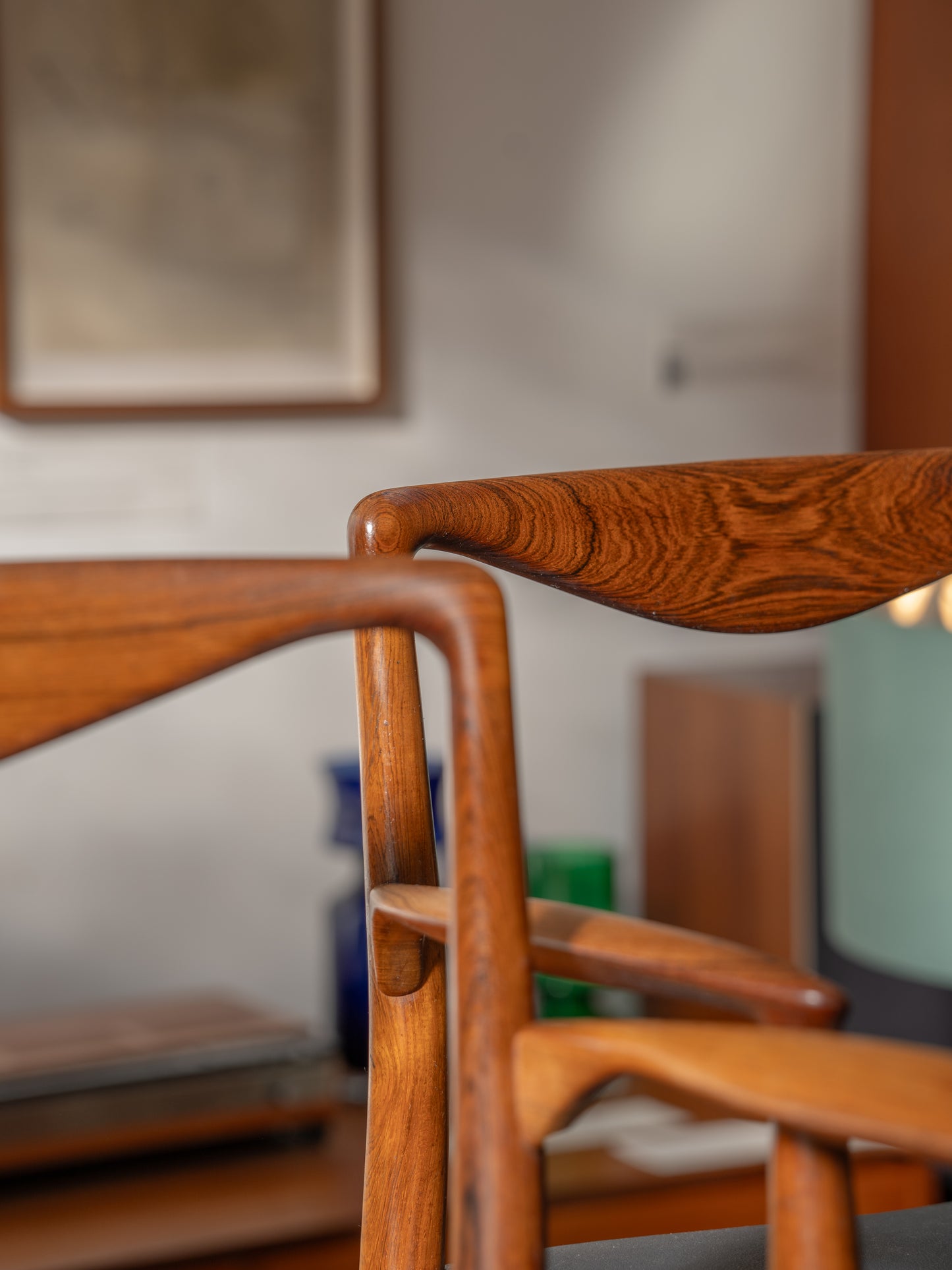 Pair of Rosewood Elbow Chairs/Carvers by Kai Lyngfeldt Larsen for Søren Willadsen Møbelfabrik (1960s Denmark