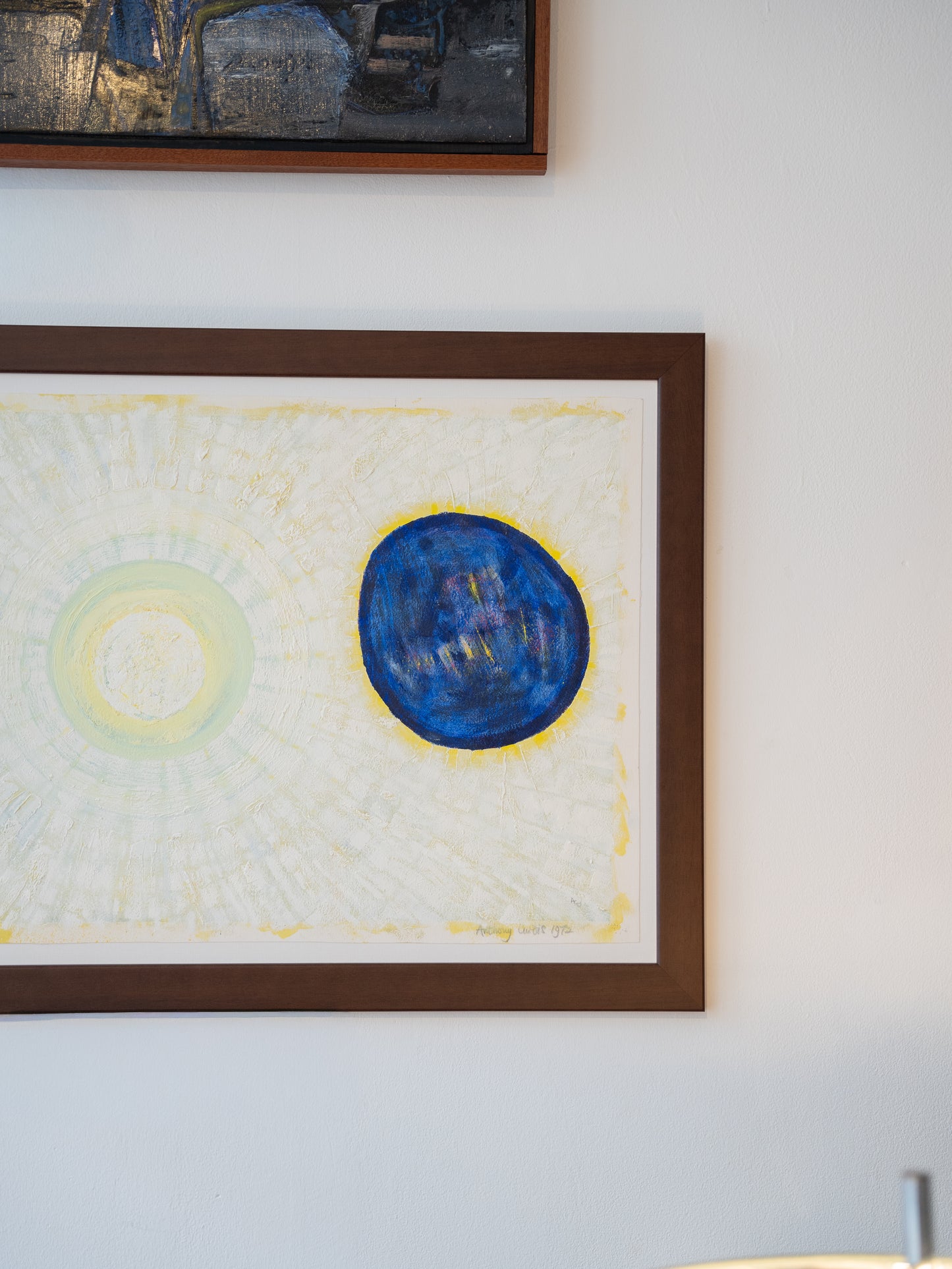 'Binary' Framed Screenprint Over Painted by Anthony Curtis 1972