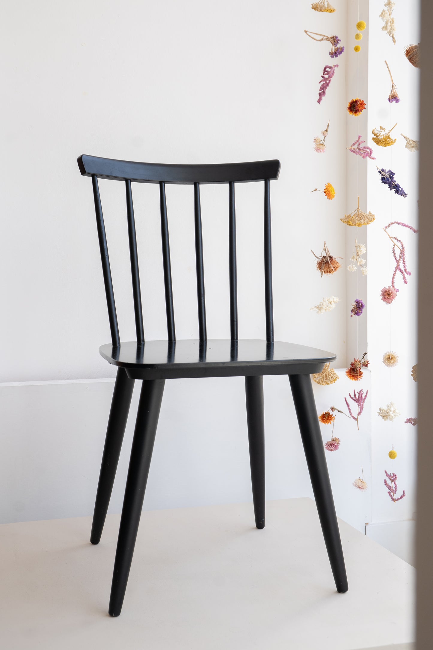 Ebonised Stick Back Chair by Ky Varjonen, (1950s) Finland