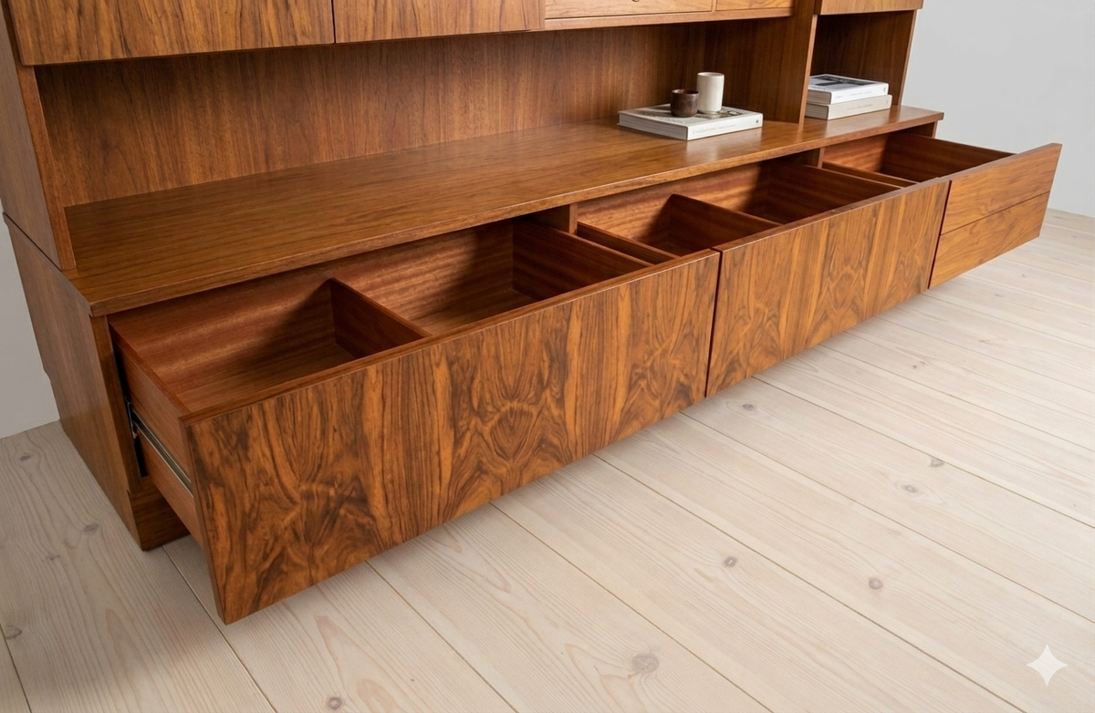 'Bridgeford' Rosewood Wall Storage Unit by Robert Heritage for Archie ...