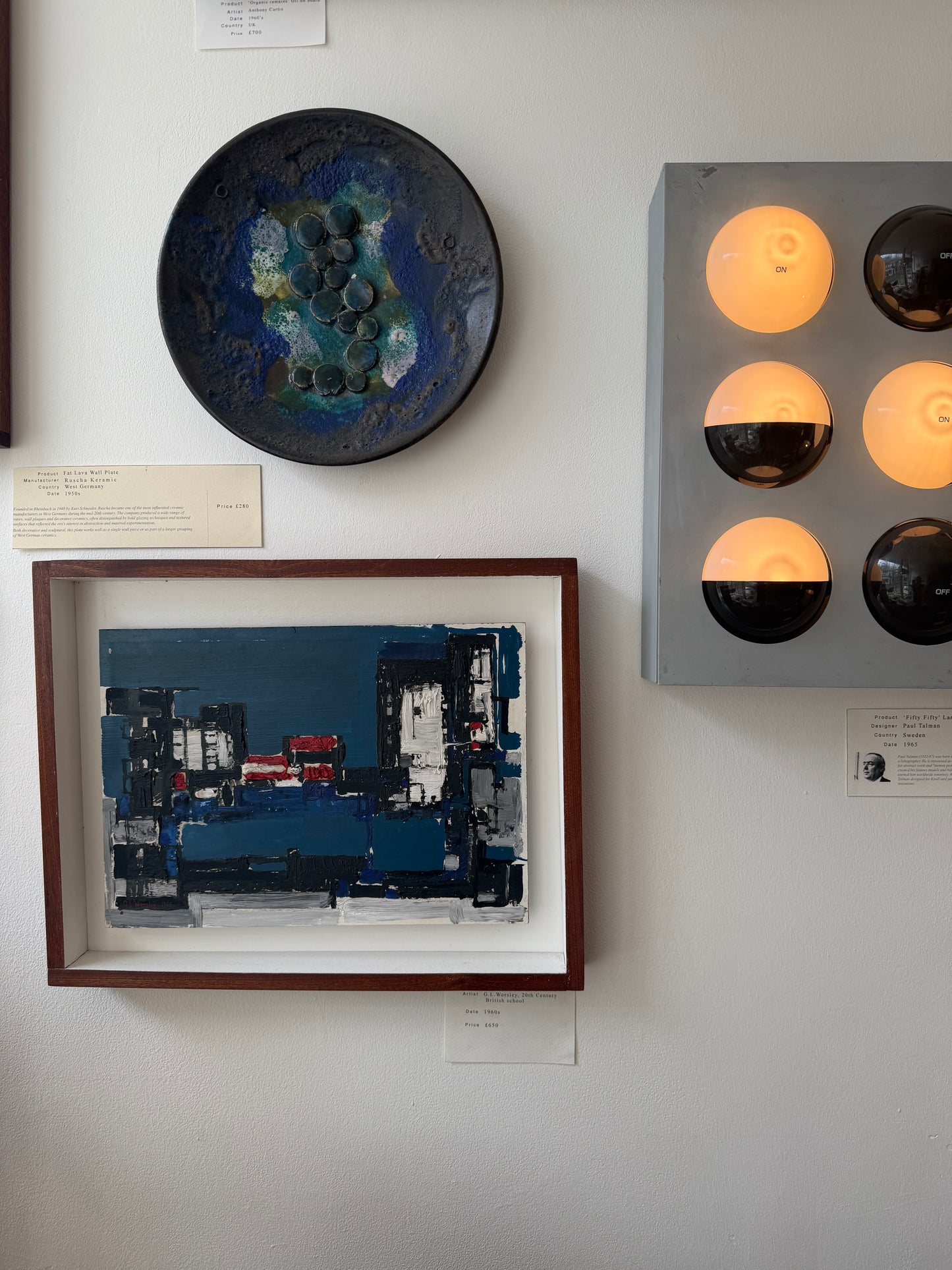 Metropolitan night, oil on panel, G.L. Worsley, 20th Century British  school (1969)