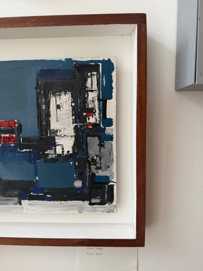 Metropolitan night, oil on panel, G.L. Worsley, 20th Century British  school (1969)