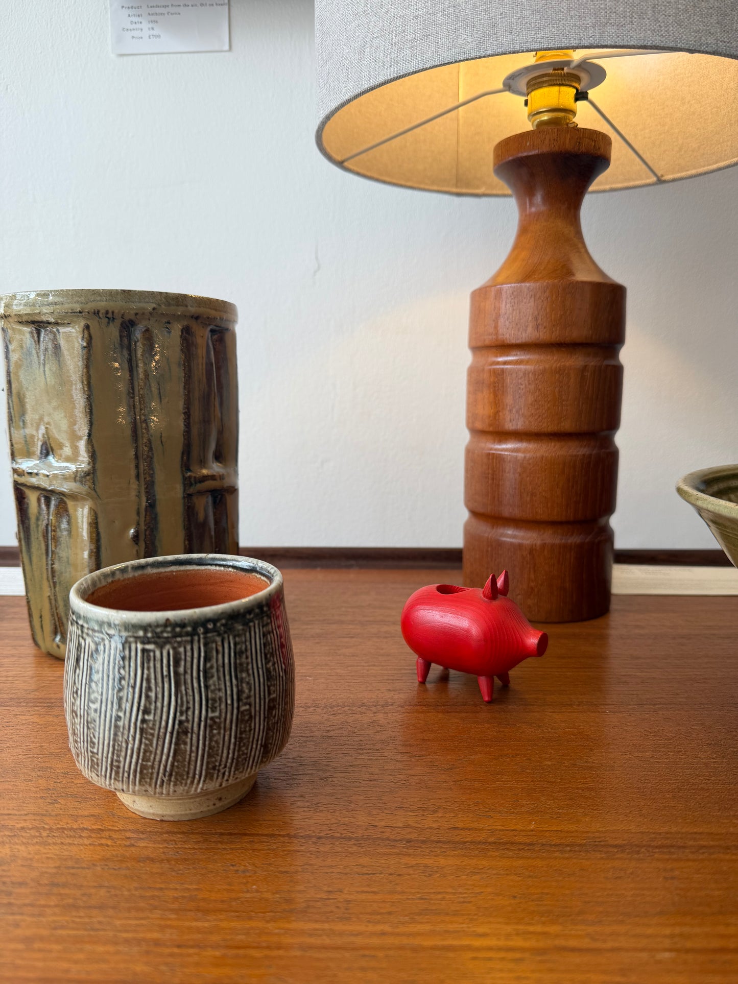 Vintage Wooden Pig Toothpick Holder by Aarika (Finland)