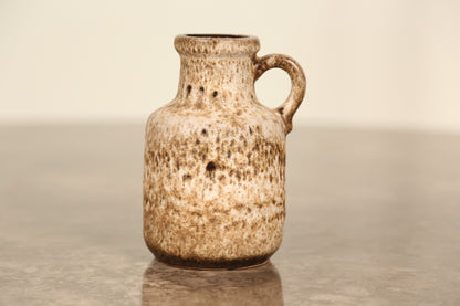 West German Fat Lava vase with single handle (1960s)