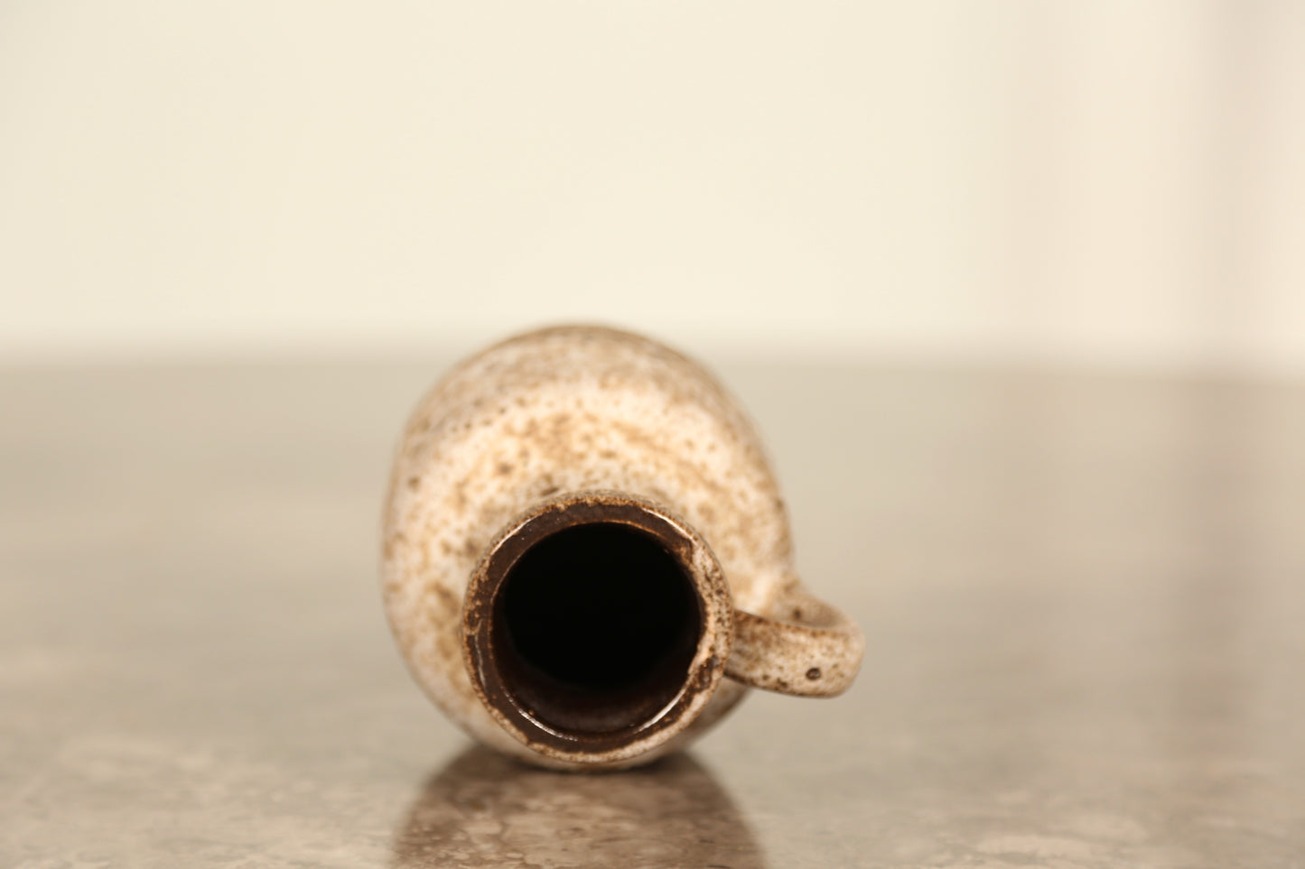 West German Fat Lava vase with single handle (1960s)