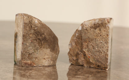 Polished stone bookends