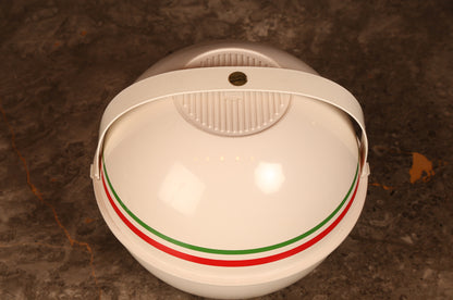 An unused 1960s Guzzini white plastic picnic set (Italy)