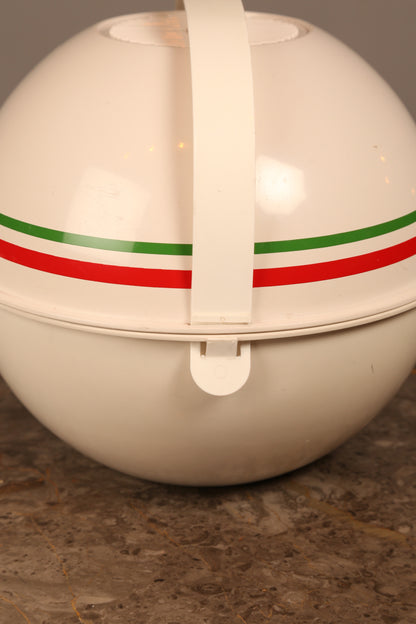 An unused 1960s Guzzini white plastic picnic set (Italy)
