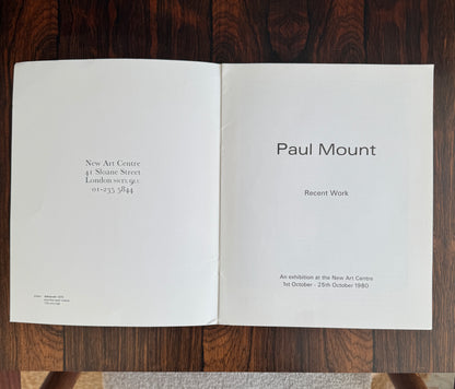Paul Mount Recent Work, Exhibition Catalogue