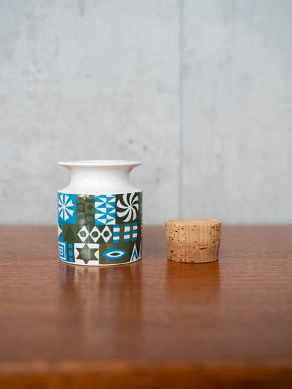 Small Storage Jar with Cork Lid by Susan Williams-Ellis for Portmeirion Pottery
