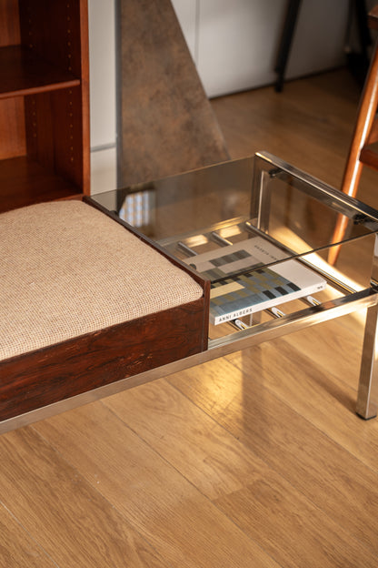 Chippy Heath Furniture Ltd, High Wycombe Telephone Seat &amp; Table Circa 1970s,