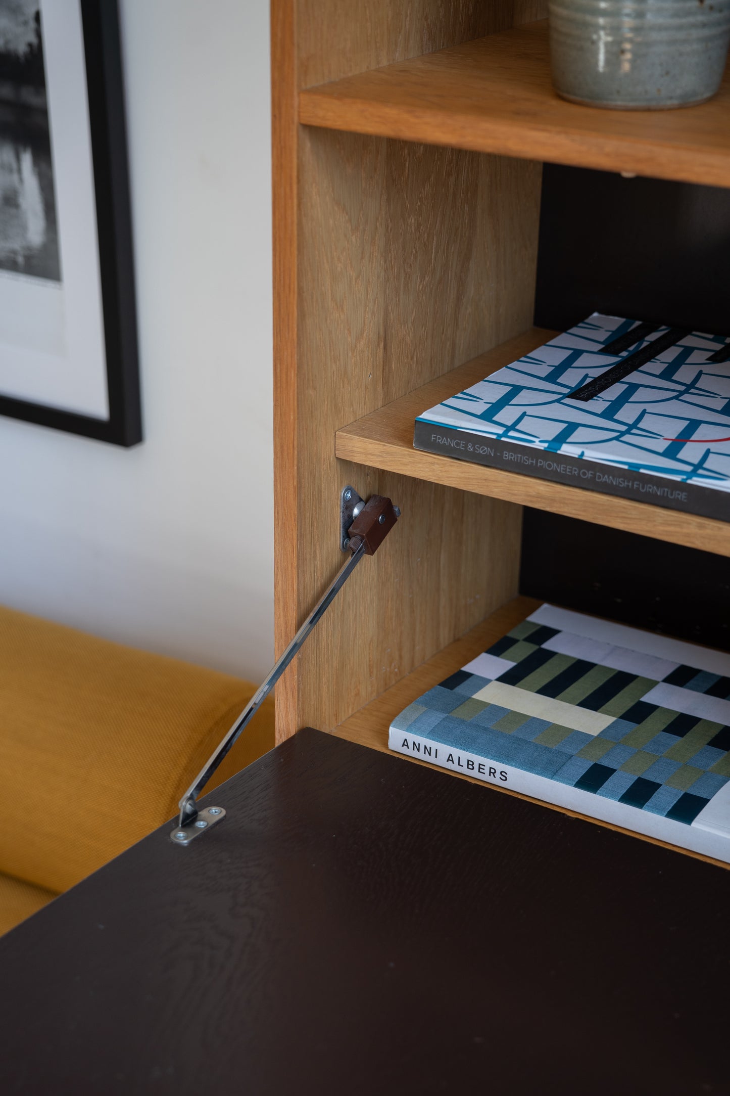 Teak and Painted Wooden Cabinet Domino Møbler, Denmark (1960s)