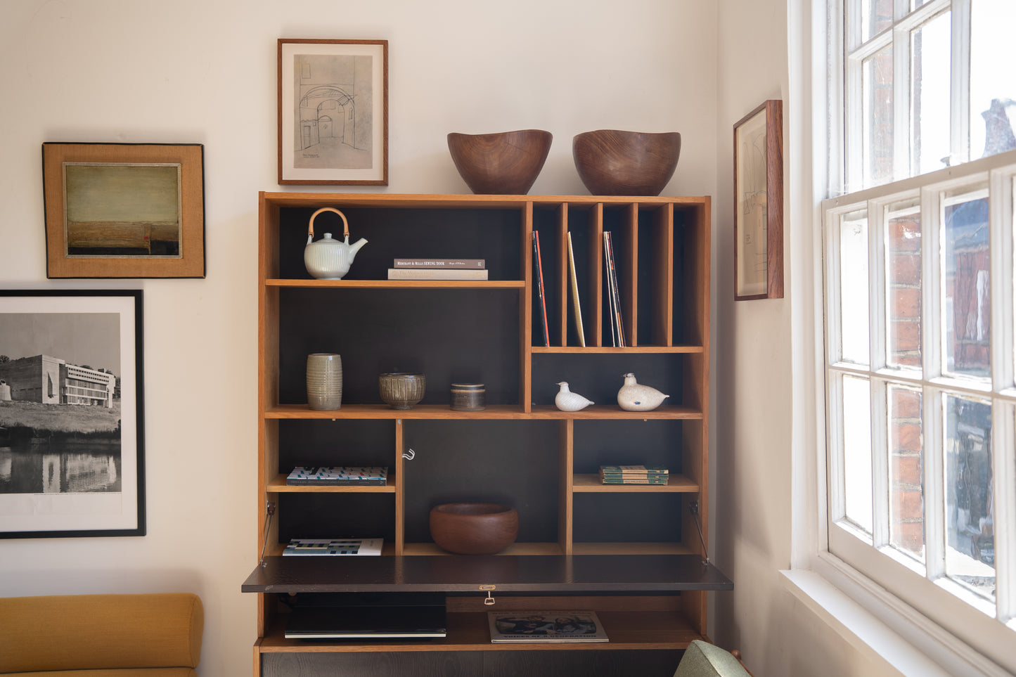 Teak and Painted Wooden Cabinet Domino Møbler, Denmark (1960s)