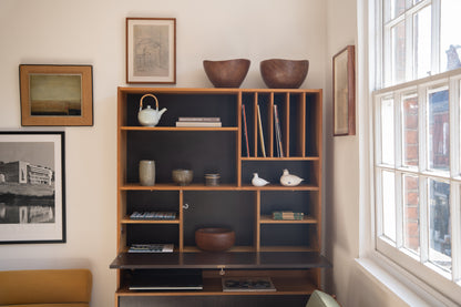 Teak and Painted Wooden Cabinet Domino Møbler, Denmark (1960s)