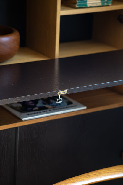Teak and Painted Wooden Cabinet Domino Møbler, Denmark (1960s)
