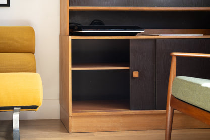 Teak and Painted Wooden Cabinet Domino Møbler, Denmark (1960s)