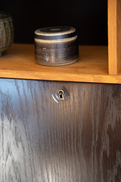 Teak and Painted Wooden Cabinet Domino Møbler, Denmark (1960s)