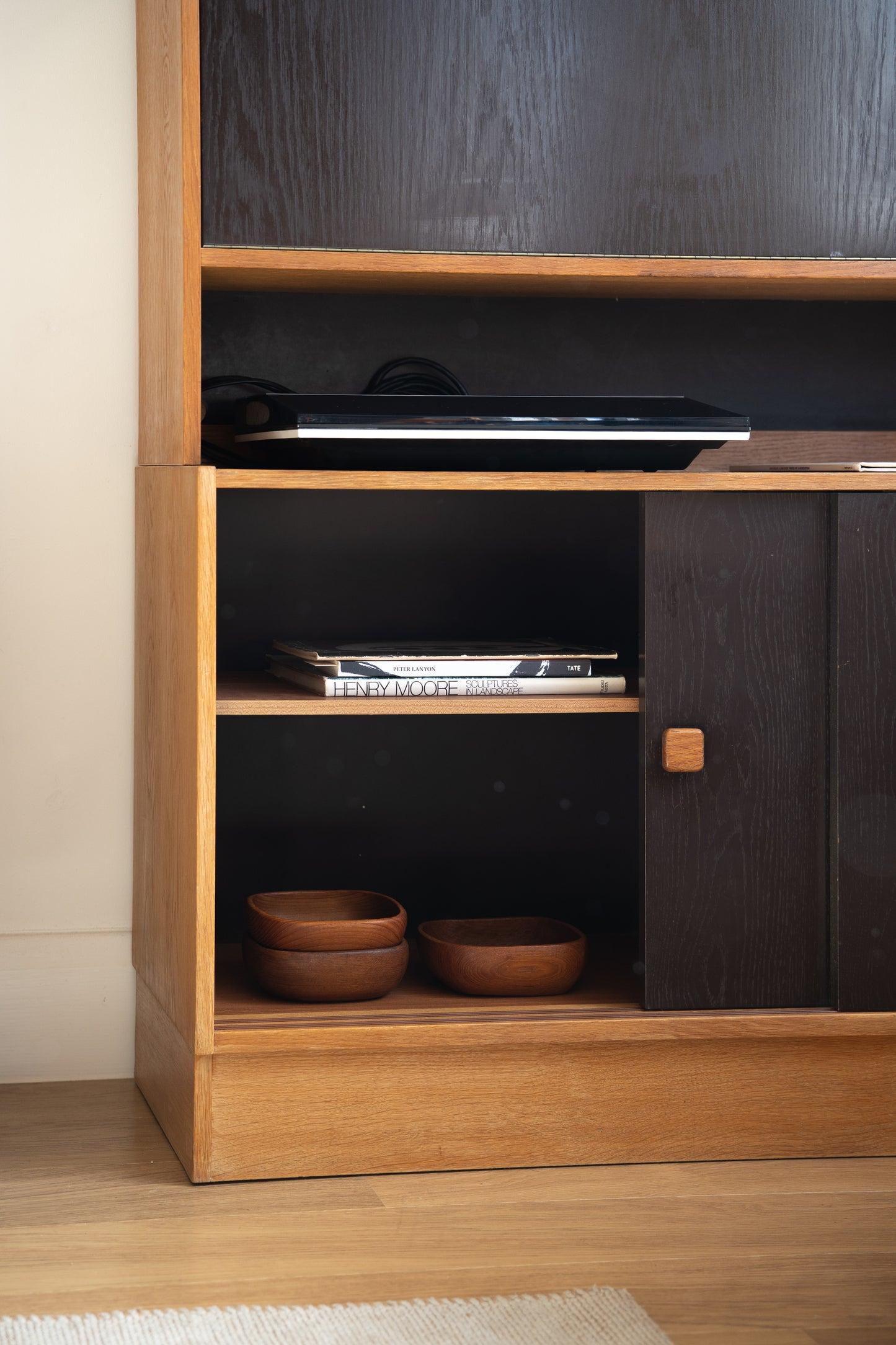 Teak and Painted Wooden Cabinet Domino Møbler, Denmark (1960s)