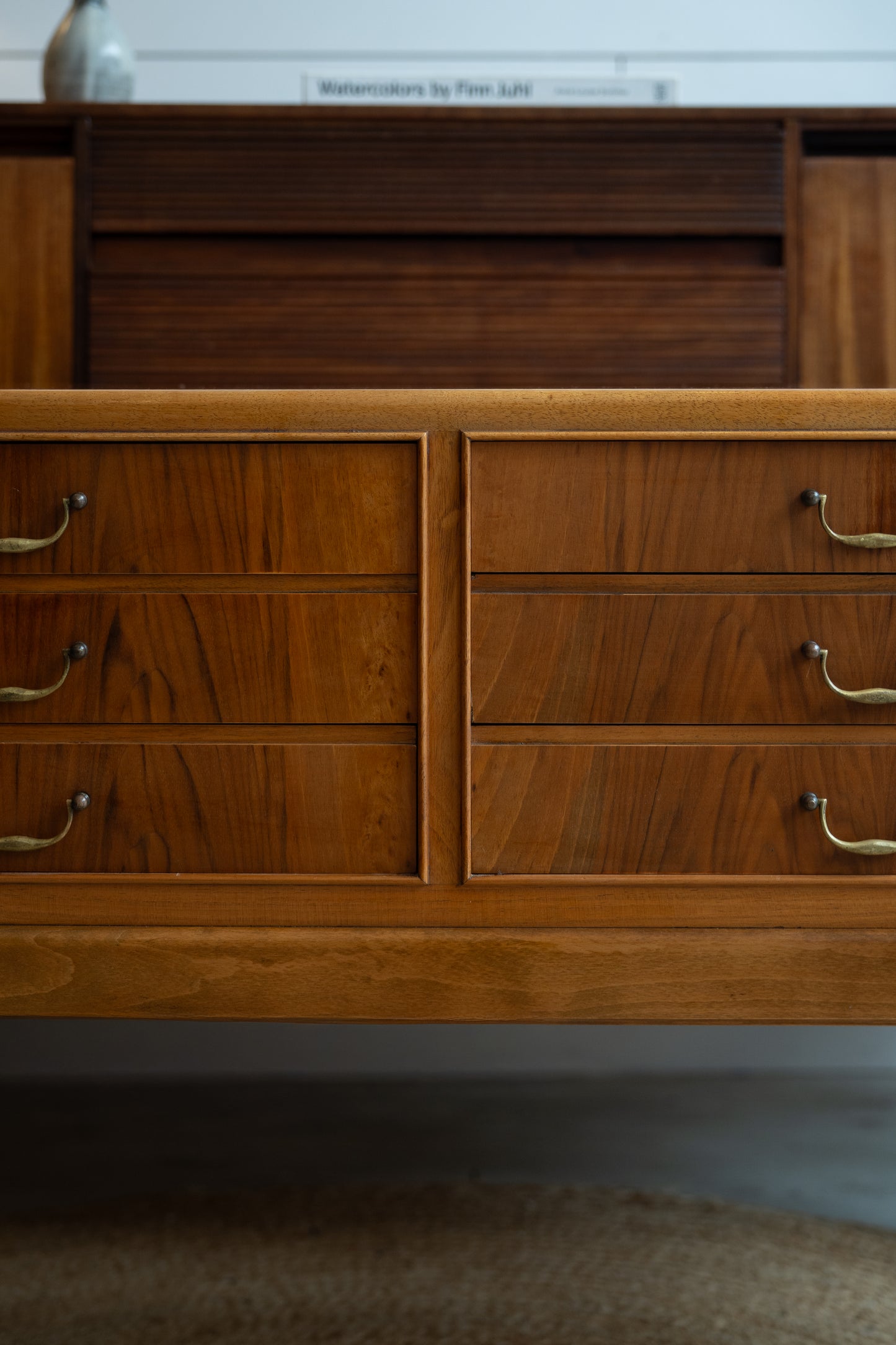 Low Walnut Chest of Drawers, Ole Wanscher (1940s) Denmark