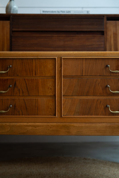 Low Walnut Chest of Drawers, Ole Wanscher (1940s) Denmark