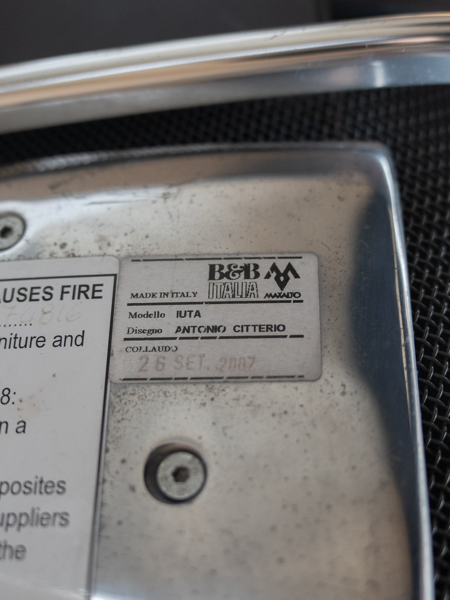 'Luta Chair', Antonio Citterio for B&B Italia (2007)