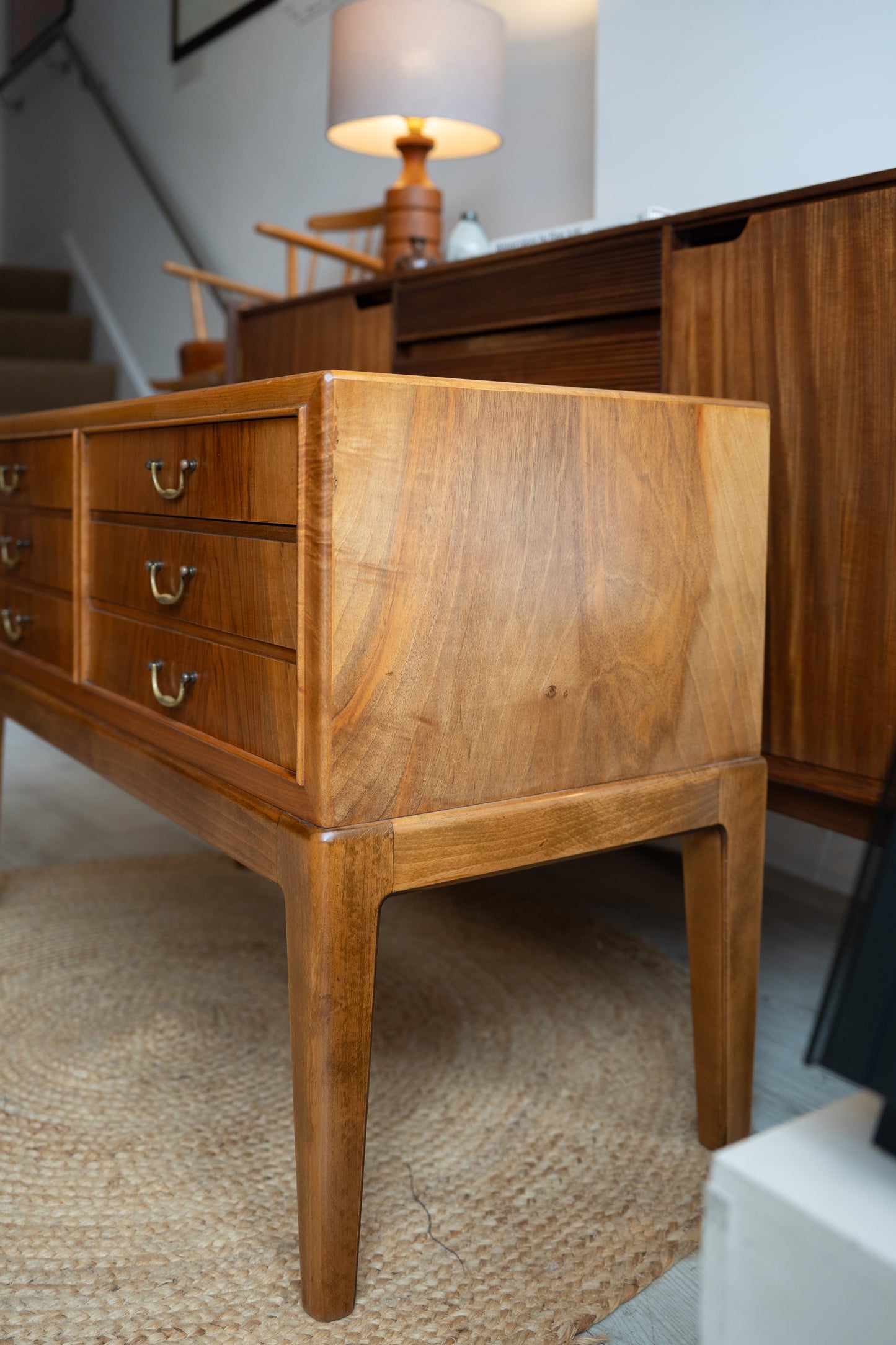 Low Walnut Chest of Drawers, Ole Wanscher (1940s) Denmark