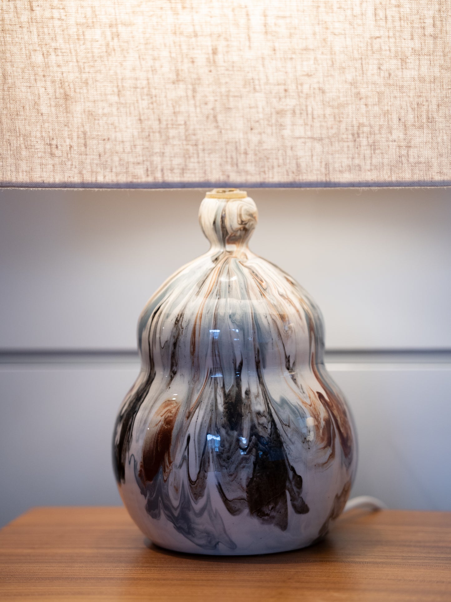 Pottery Lamp and Shade by Martin Pettinger for Somerset (1960s) UK
