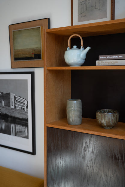Teak and Painted Wooden Cabinet Domino Møbler, Denmark (1960s)