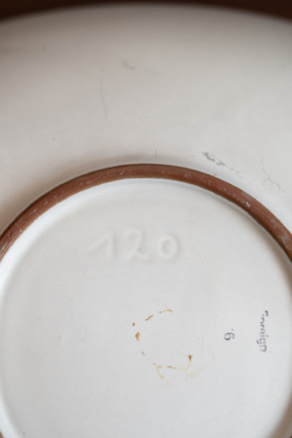 1950s Hand Painted Ceramic Charger