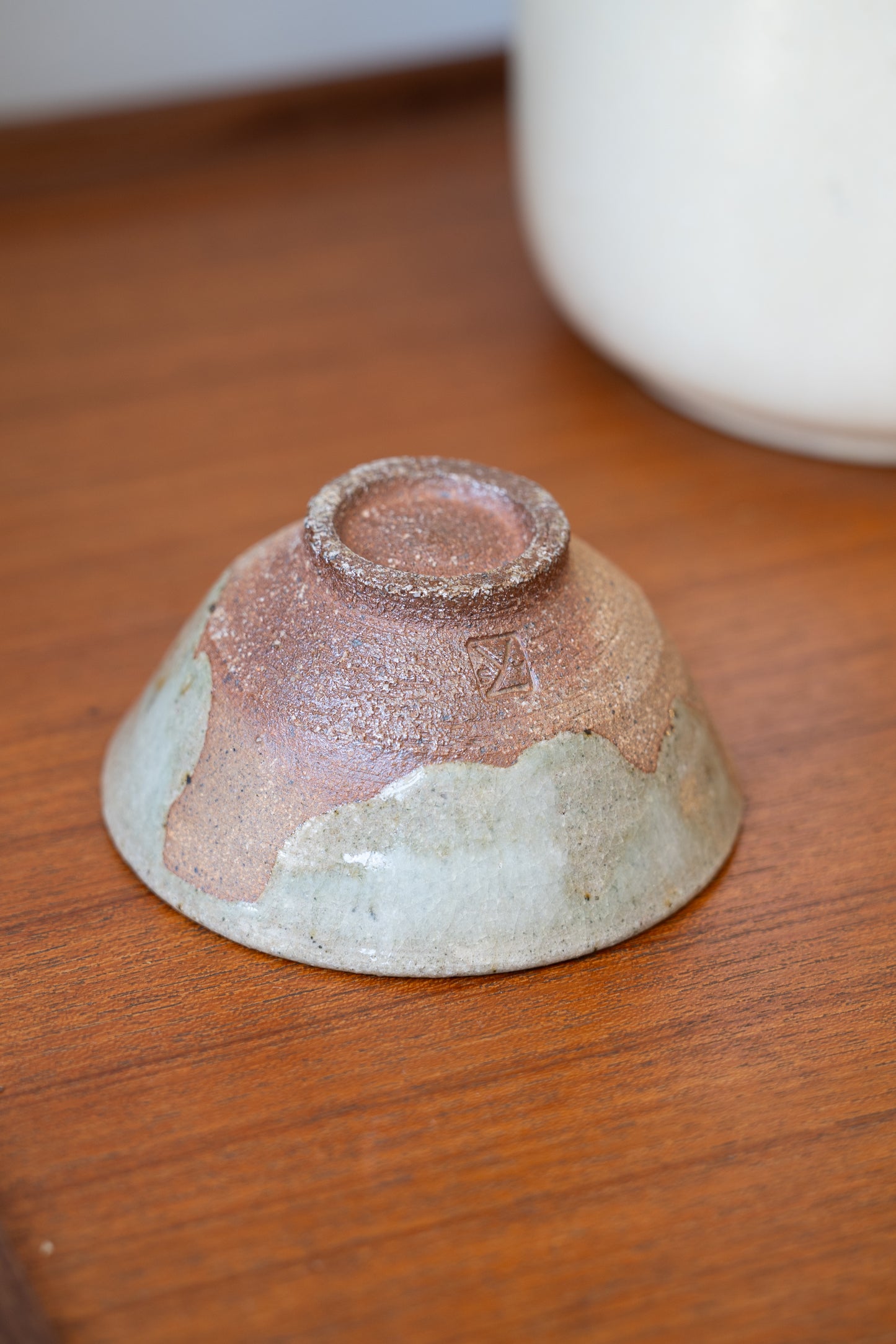 Celadon-Green Glaze Stoneware Bowl by Audrey Stockwin ((bowl 2)