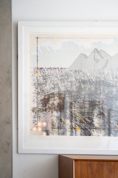 Michael Kenny (1941–1999)  Screenprint  Hills and River Shores, c.1980