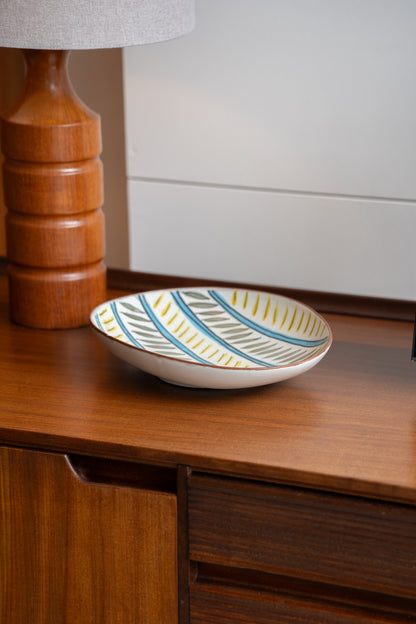1950s Hand Painted Ceramic Charger