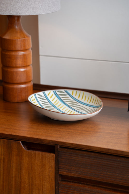 1950s Hand Painted Ceramic Charger