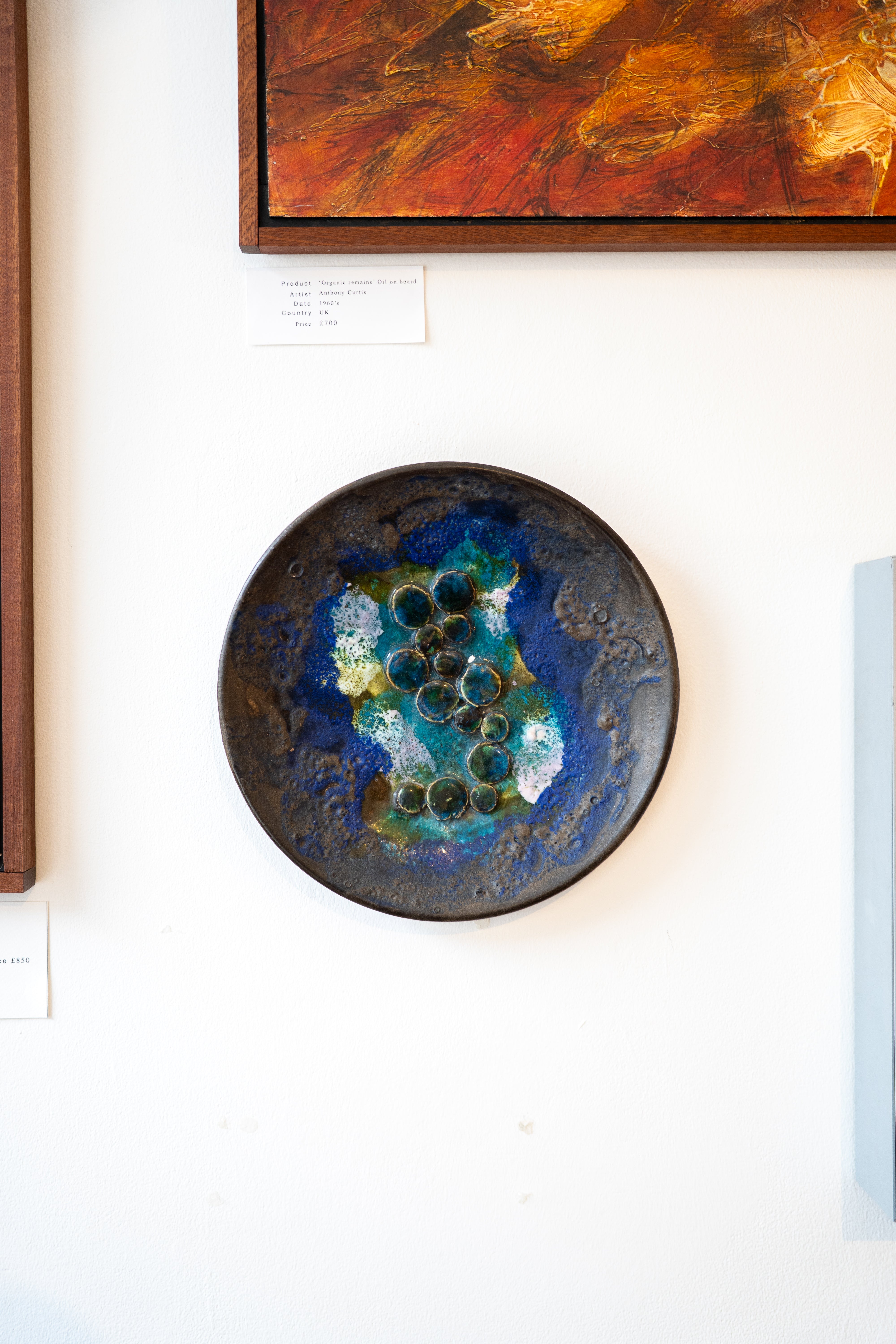 工芸品 Vintage Ruscha Fat Lava Wall Plate Vintage West German Fat Lava Wall Plate Made by Ruscha. Style