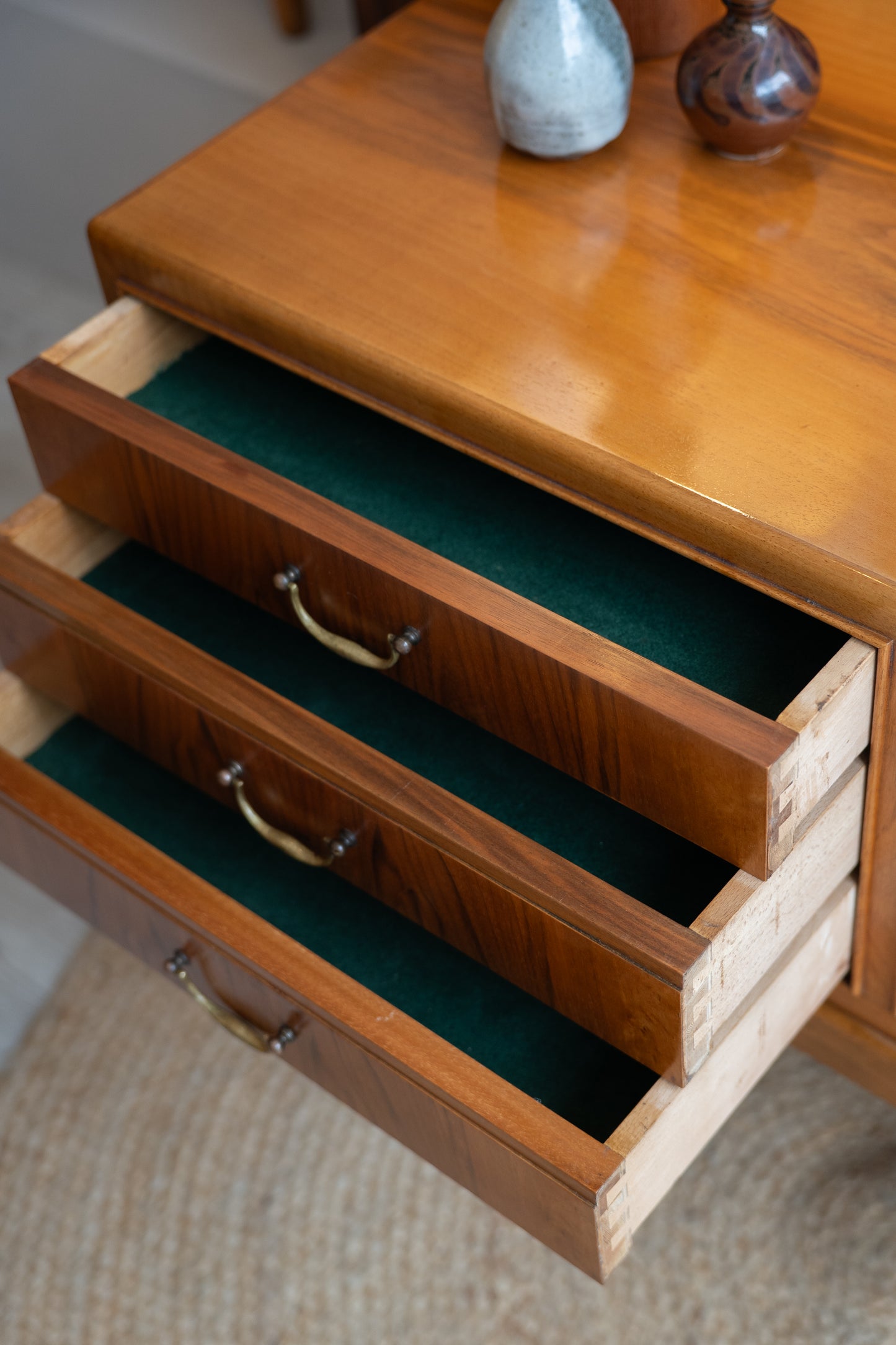 Low Walnut Chest of Drawers, Ole Wanscher (1940s) Denmark