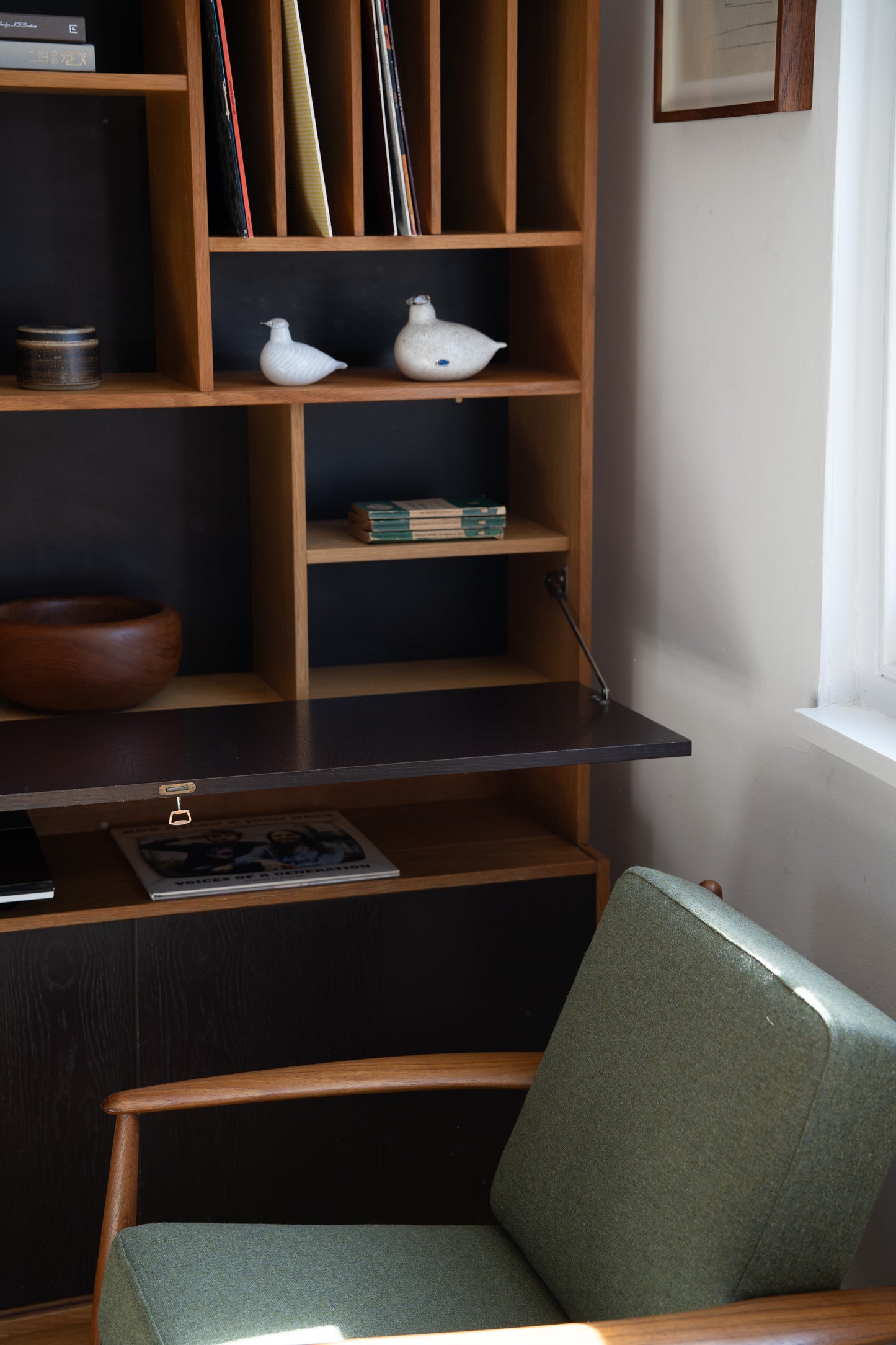 Teak and Painted Wooden Cabinet Domino Møbler, Denmark (1960s)