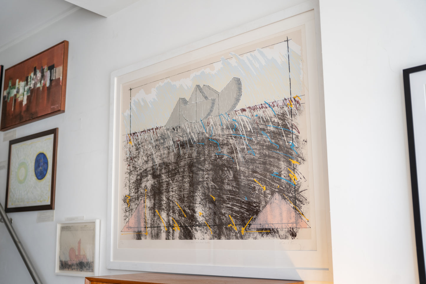 Michael Kenny (1941–1999)  Screenprint  Hills and River Shores, c.1980