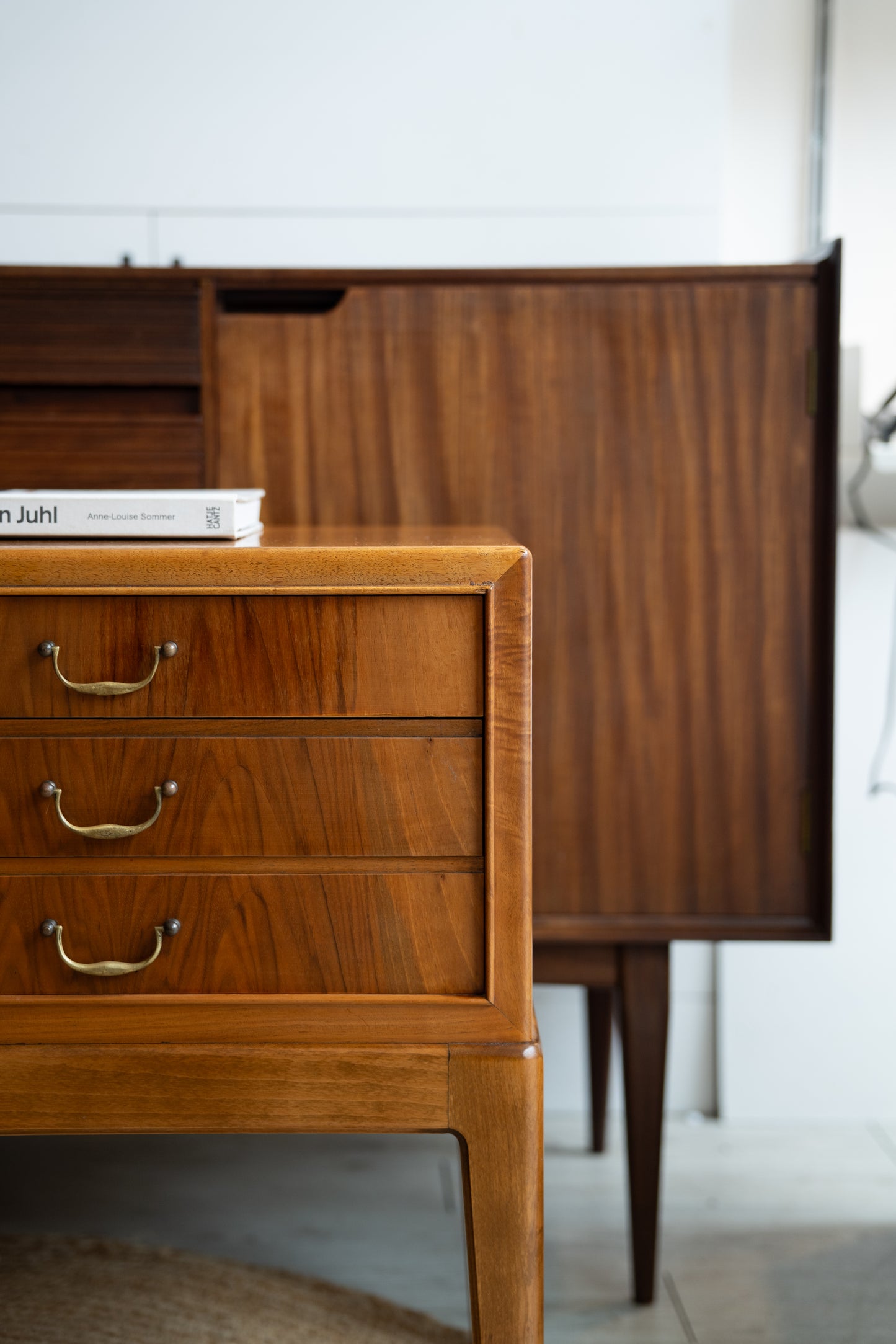 Low Walnut Chest of Drawers, Ole Wanscher (1940s) Denmark