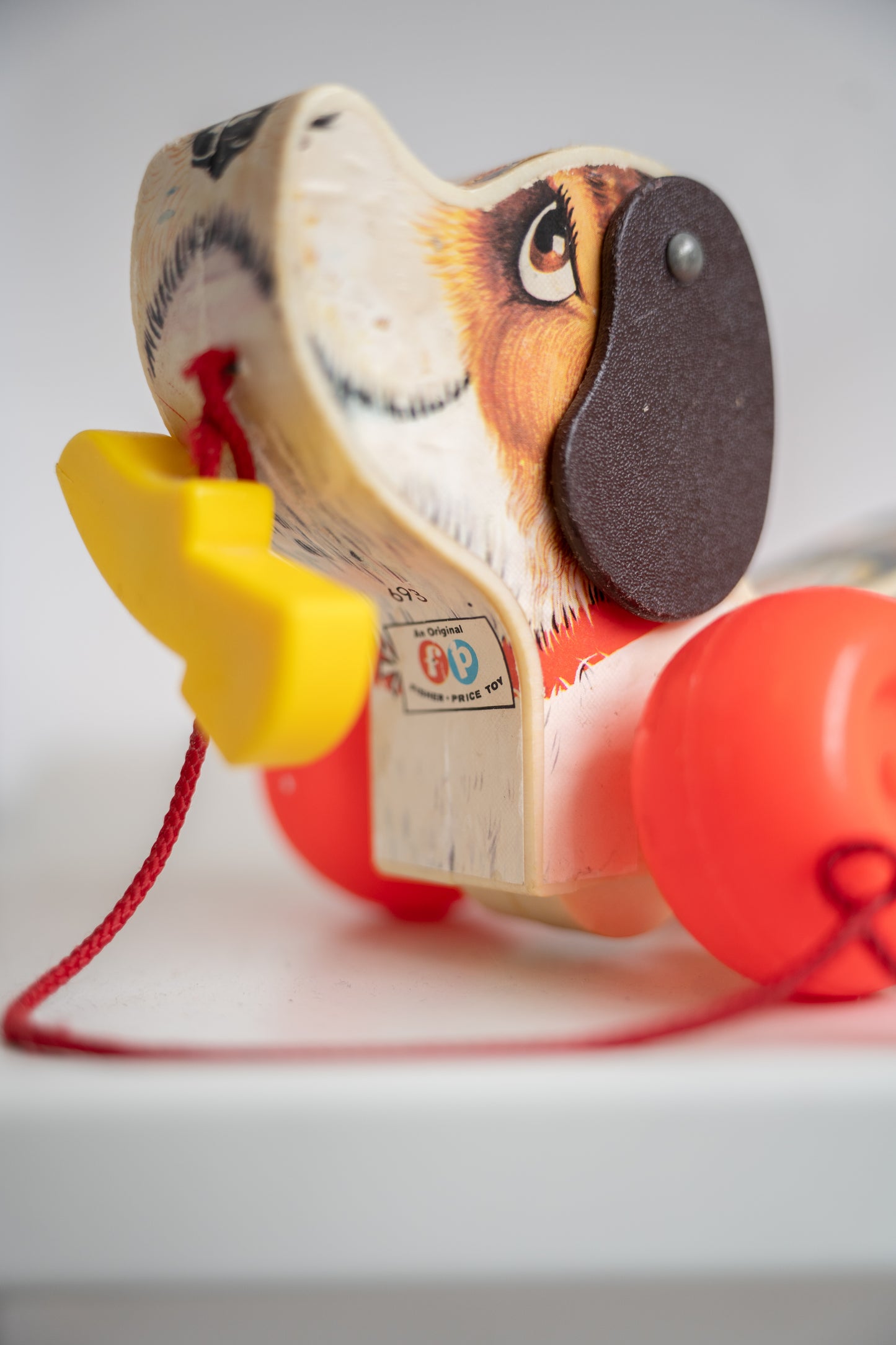 Vintage 1965 Fisher-Price Little Snoopy Pull Toy Model 693
