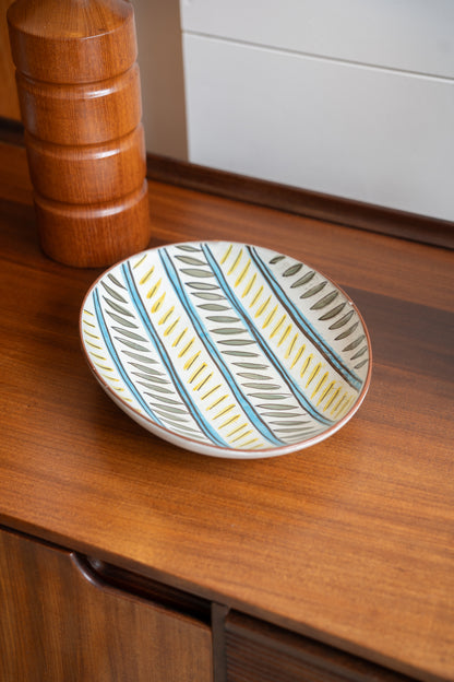 1950s Hand Painted Ceramic Charger