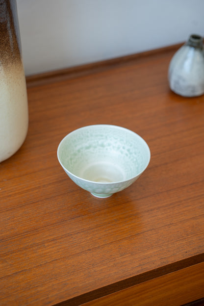Peter Wills Porcelain Bowl in Dry Blue-Green Glaze (UK)