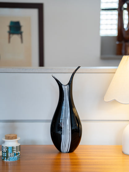 Vicke Lindstrand (Swedish, 1904–1983) Zebra Vase for Kosta (Sweden), circa 1950s